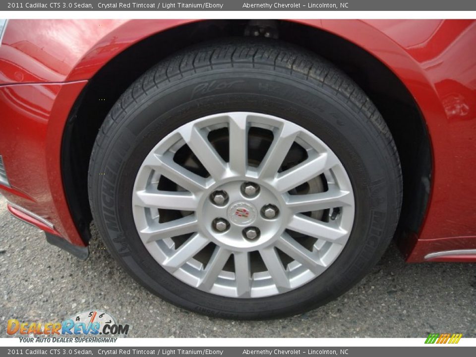 2011 Cadillac CTS 3.0 Sedan Crystal Red Tintcoat / Light Titanium/Ebony Photo #23