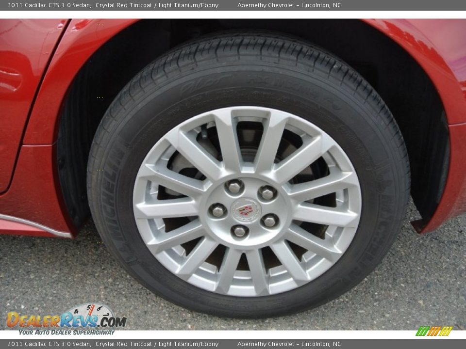 2011 Cadillac CTS 3.0 Sedan Crystal Red Tintcoat / Light Titanium/Ebony Photo #24