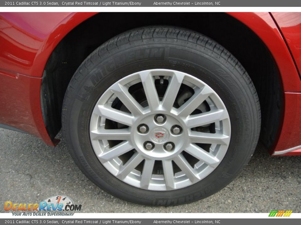 2011 Cadillac CTS 3.0 Sedan Crystal Red Tintcoat / Light Titanium/Ebony Photo #25
