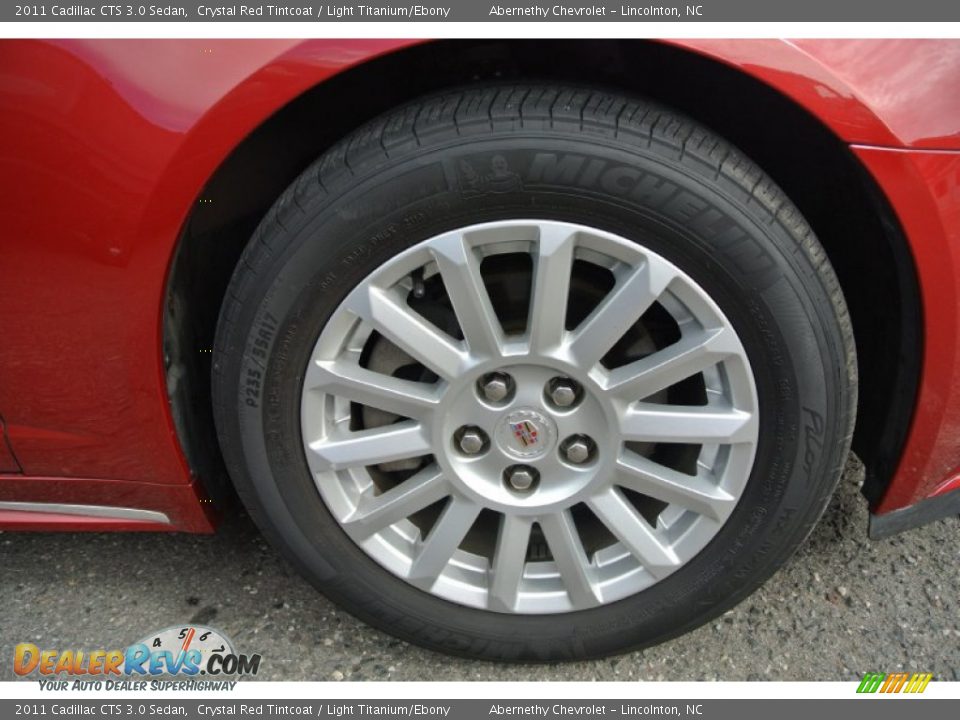 2011 Cadillac CTS 3.0 Sedan Crystal Red Tintcoat / Light Titanium/Ebony Photo #26