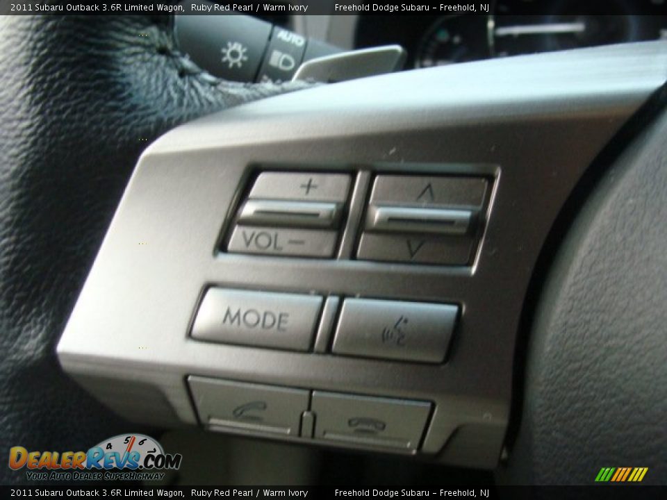 2011 Subaru Outback 3.6R Limited Wagon Ruby Red Pearl / Warm Ivory Photo #19