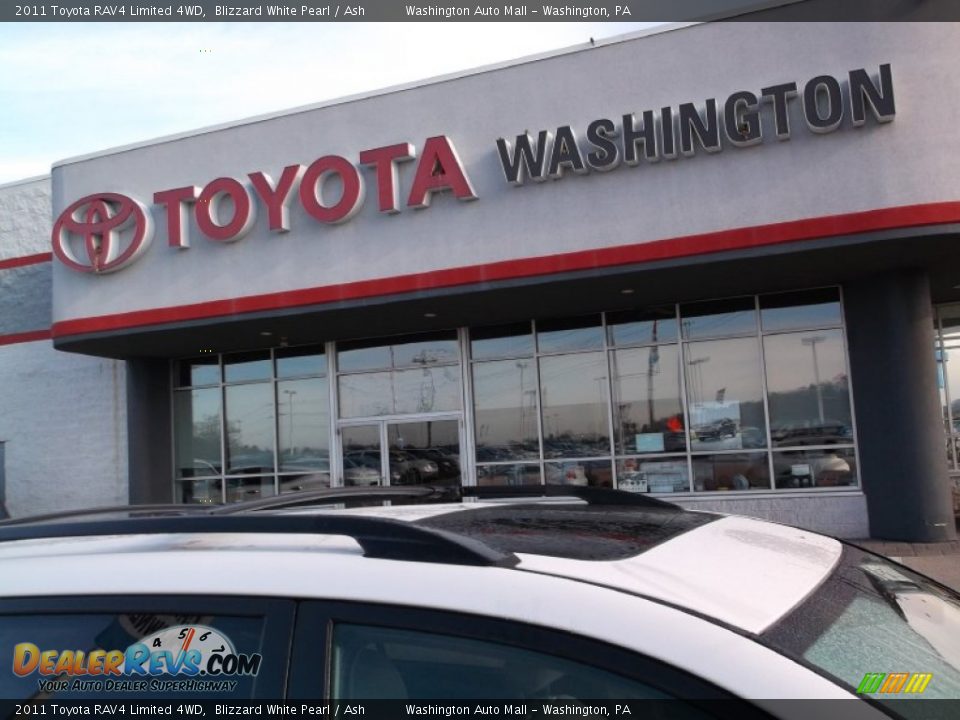 2011 Toyota RAV4 Limited 4WD Blizzard White Pearl / Ash Photo #3