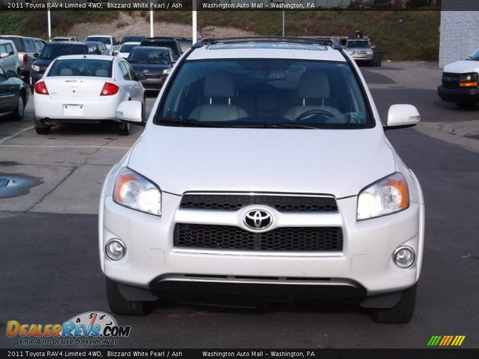 2011 Toyota RAV4 Limited 4WD Blizzard White Pearl / Ash Photo #4