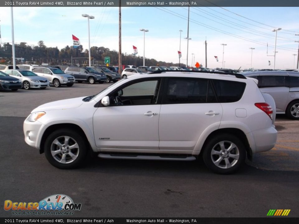 2011 Toyota RAV4 Limited 4WD Blizzard White Pearl / Ash Photo #6