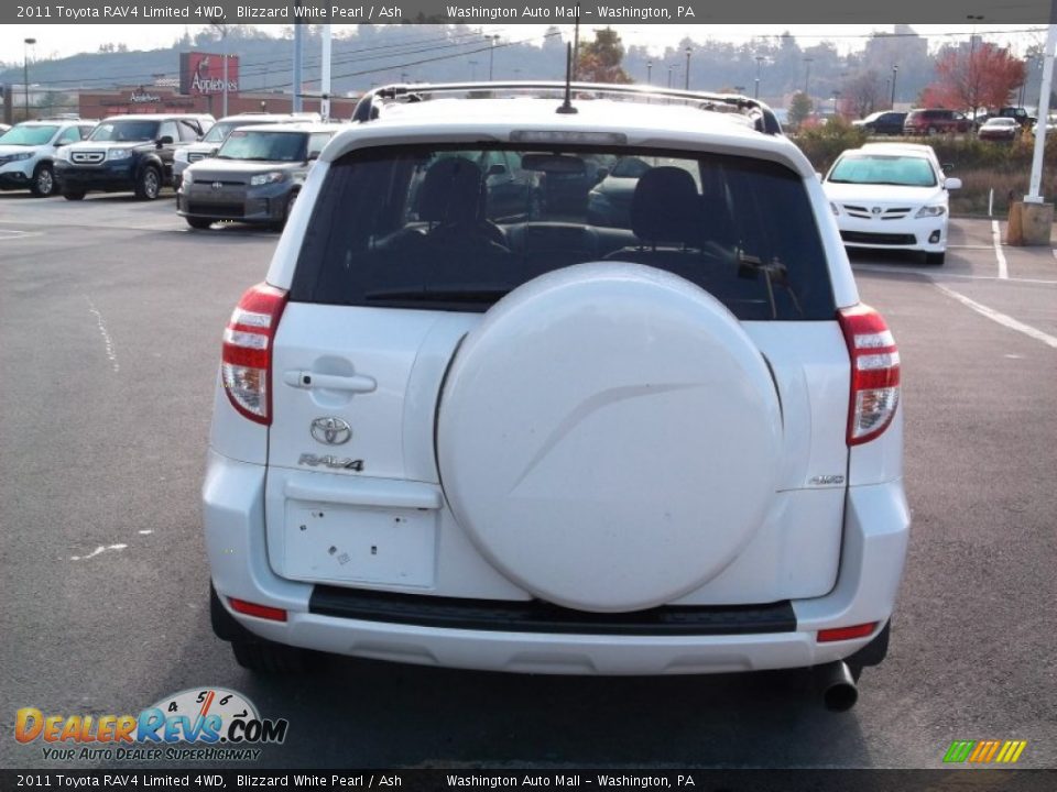 2011 Toyota RAV4 Limited 4WD Blizzard White Pearl / Ash Photo #7
