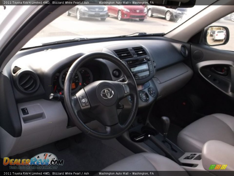 2011 Toyota RAV4 Limited 4WD Blizzard White Pearl / Ash Photo #8