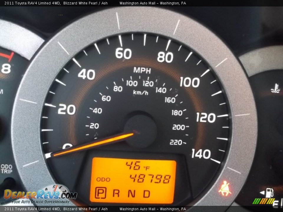 2011 Toyota RAV4 Limited 4WD Blizzard White Pearl / Ash Photo #20