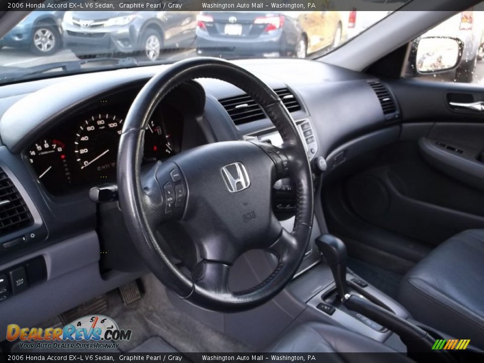 2006 Honda Accord EX-L V6 Sedan Graphite Pearl / Gray Photo #11