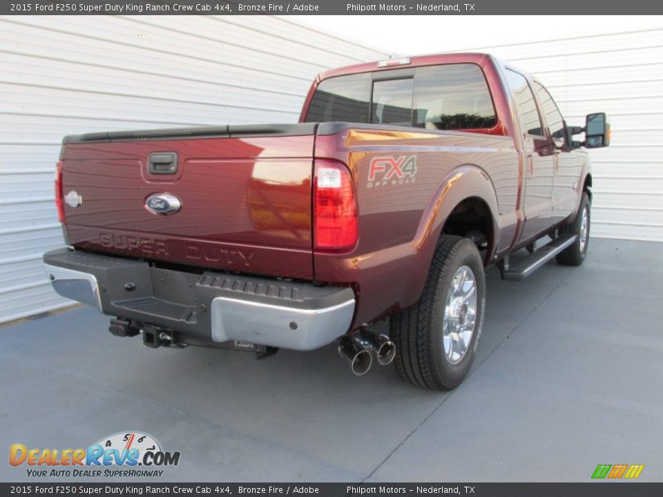 2015 Ford F250 Super Duty King Ranch Crew Cab 4x4 Bronze Fire / Adobe Photo #4
