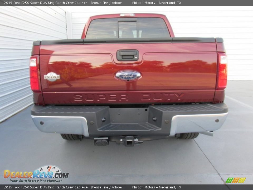 2015 Ford F250 Super Duty King Ranch Crew Cab 4x4 Bronze Fire / Adobe Photo #5