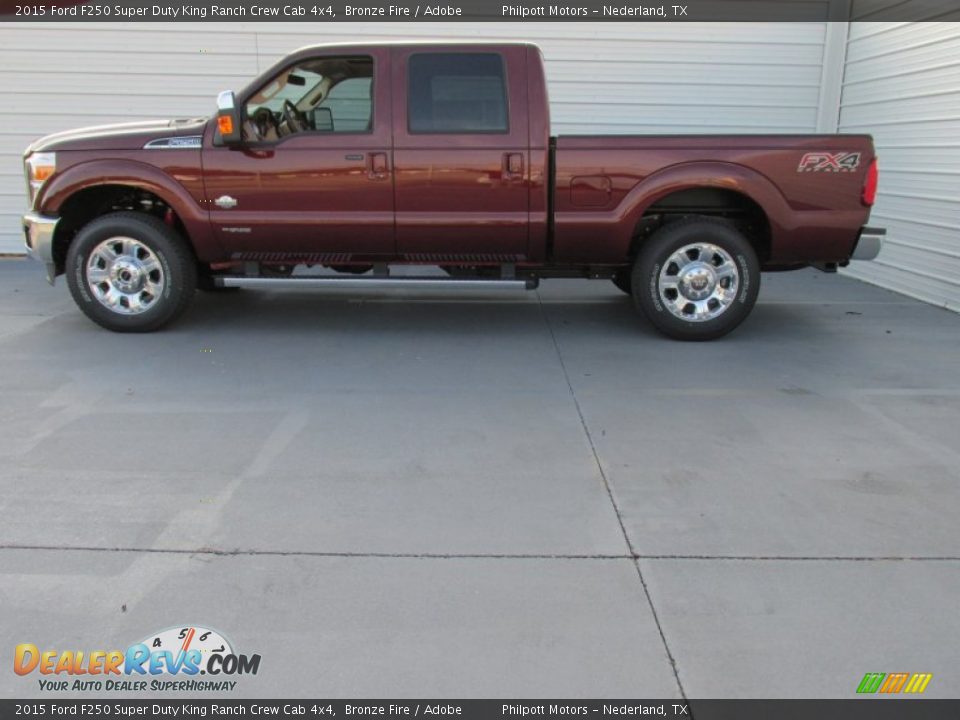2015 Ford F250 Super Duty King Ranch Crew Cab 4x4 Bronze Fire / Adobe Photo #6