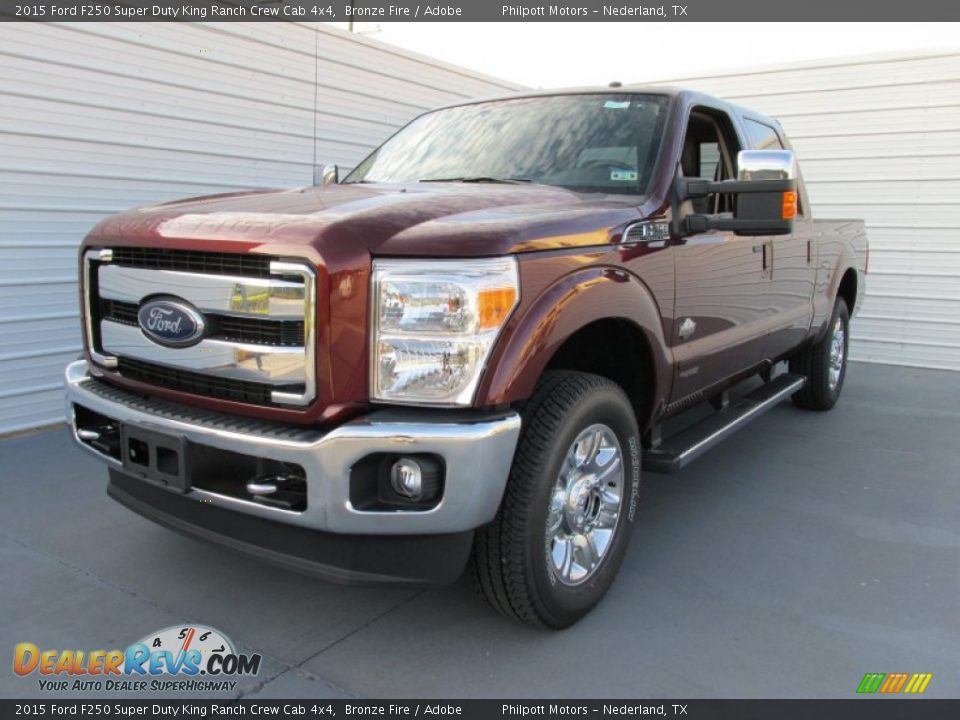 2015 Ford F250 Super Duty King Ranch Crew Cab 4x4 Bronze Fire / Adobe Photo #7