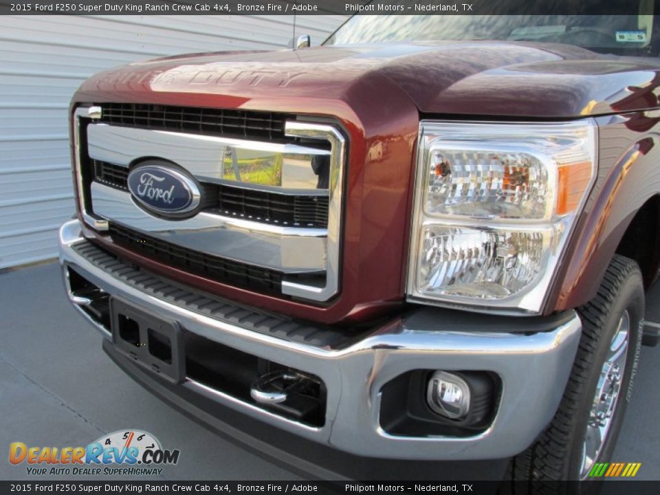 2015 Ford F250 Super Duty King Ranch Crew Cab 4x4 Bronze Fire / Adobe Photo #10