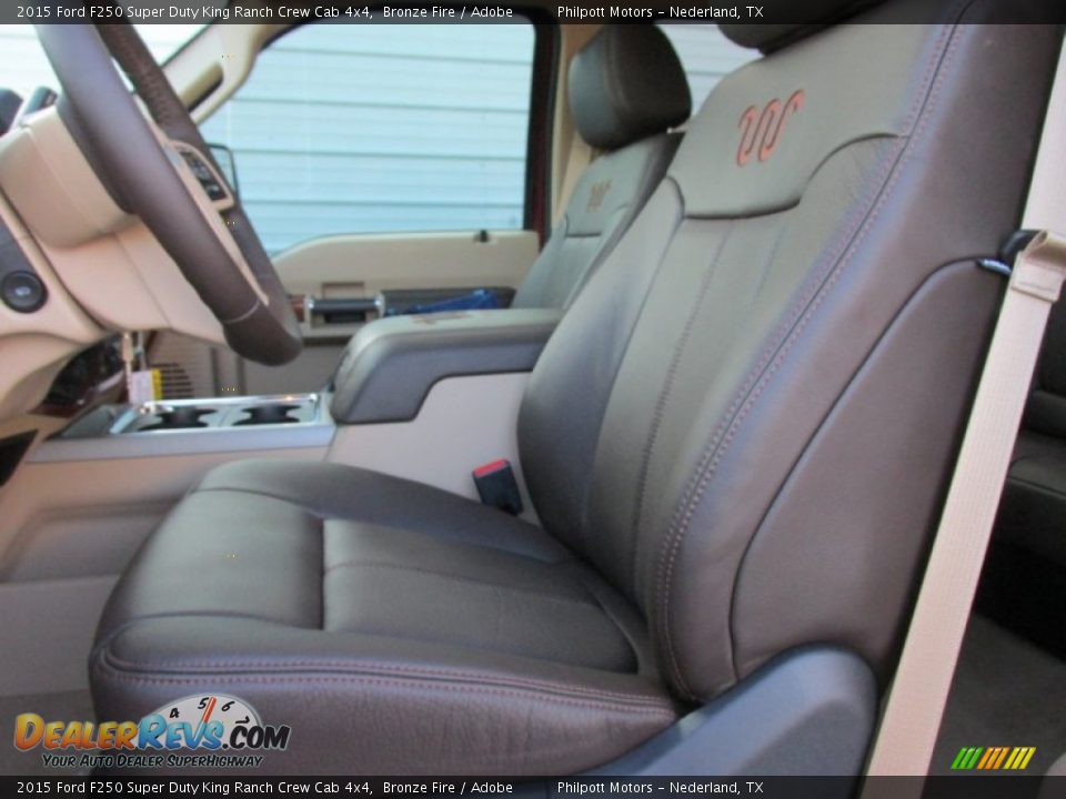 2015 Ford F250 Super Duty King Ranch Crew Cab 4x4 Bronze Fire / Adobe Photo #27