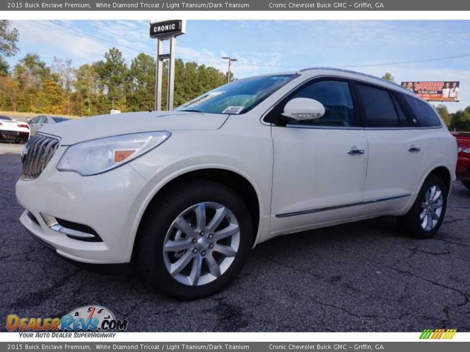 2015 Buick Enclave Premium White Diamond Tricoat / Light Titanium/Dark Titanium Photo #3