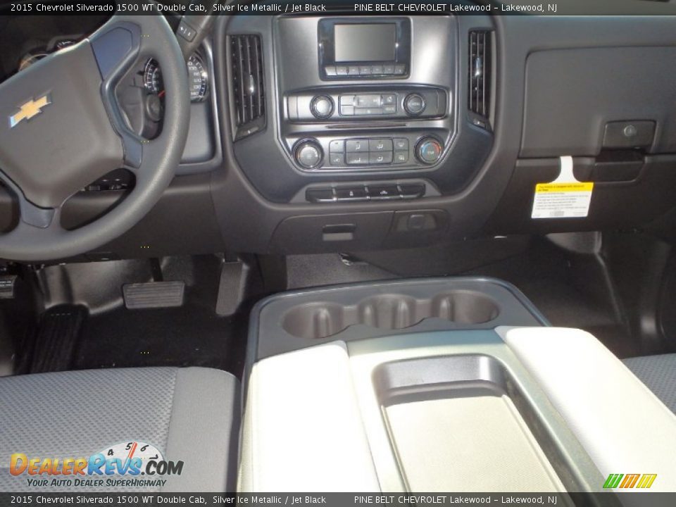2015 Chevrolet Silverado 1500 WT Double Cab Silver Ice Metallic / Jet Black Photo #6