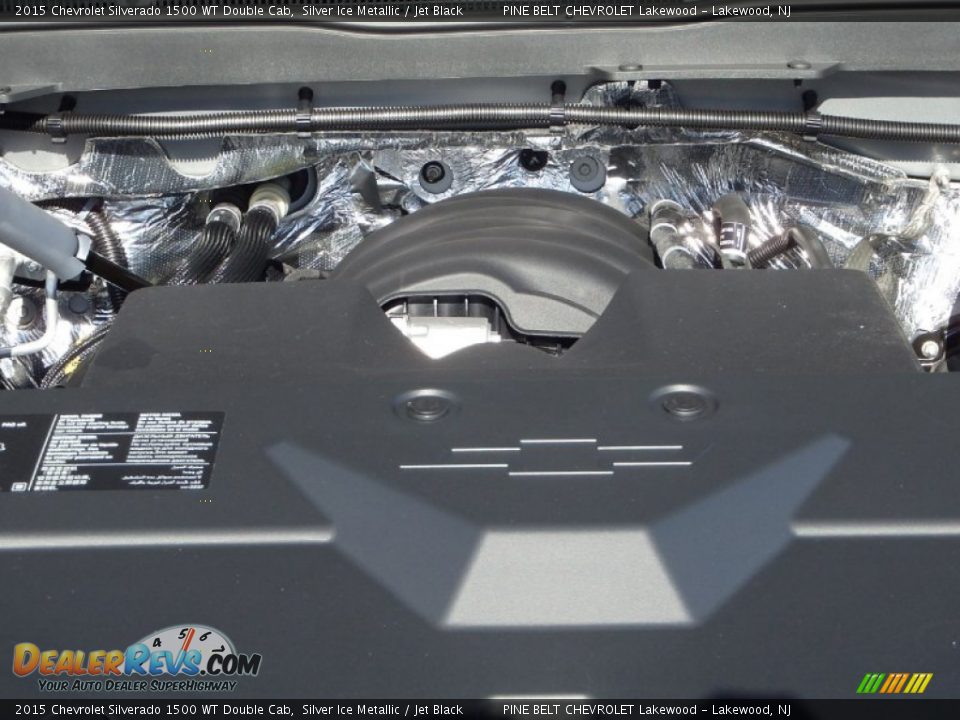 2015 Chevrolet Silverado 1500 WT Double Cab Silver Ice Metallic / Jet Black Photo #10