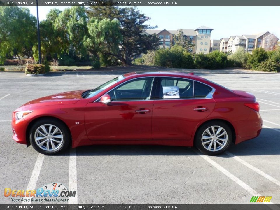 2014 Infiniti Q 50 3.7 Premium Venetian Ruby / Graphite Photo #2