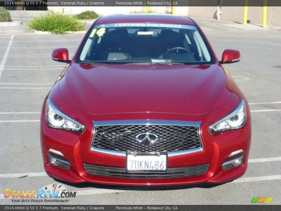 2014 Infiniti Q 50 3.7 Premium Venetian Ruby / Graphite Photo #7