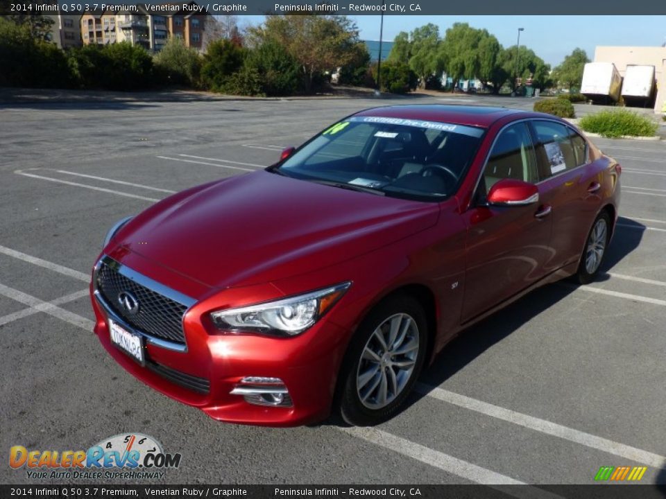 2014 Infiniti Q 50 3.7 Premium Venetian Ruby / Graphite Photo #8