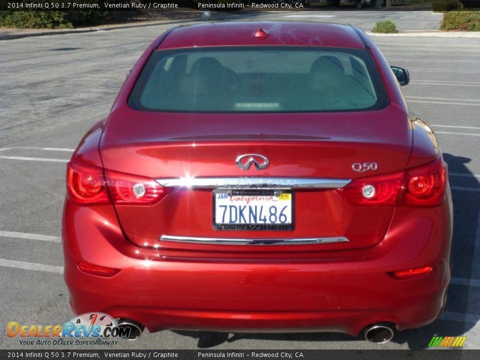 2014 Infiniti Q 50 3.7 Premium Venetian Ruby / Graphite Photo #11