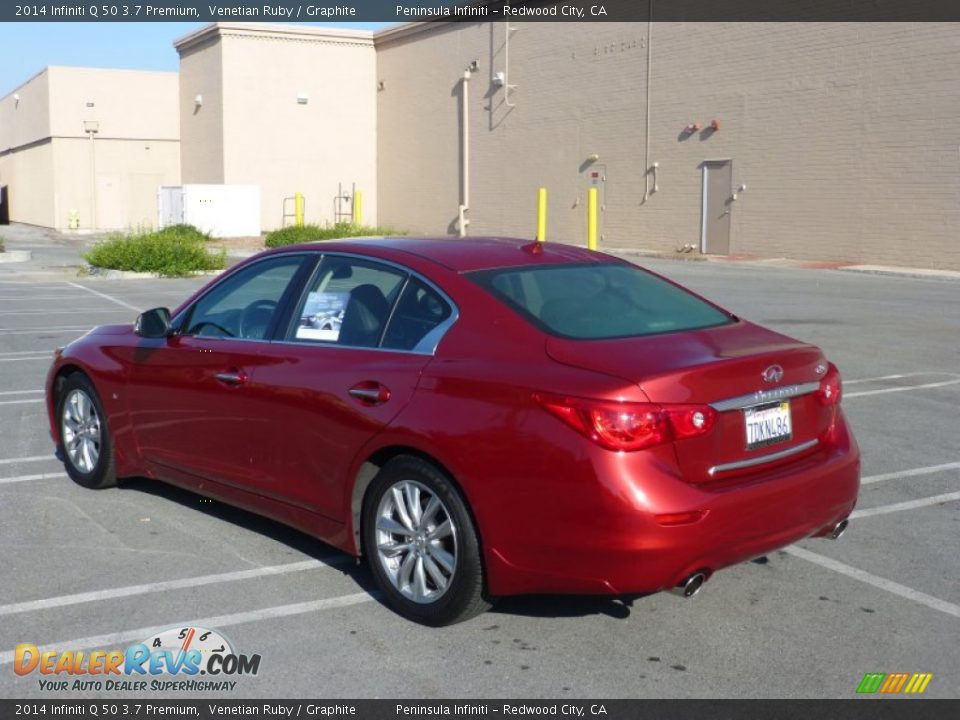 2014 Infiniti Q 50 3.7 Premium Venetian Ruby / Graphite Photo #12