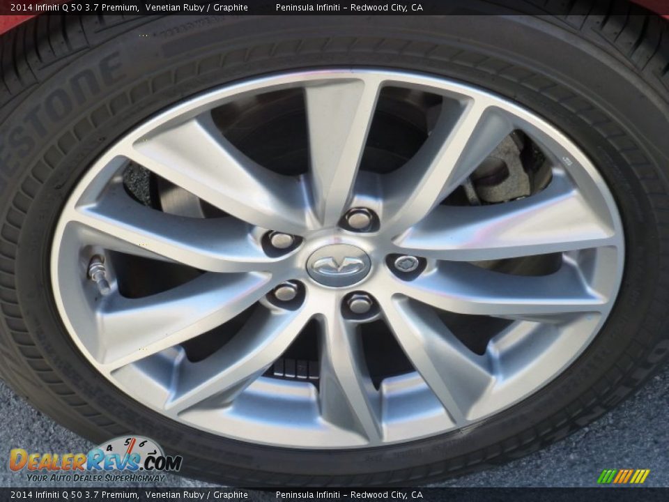 2014 Infiniti Q 50 3.7 Premium Venetian Ruby / Graphite Photo #14