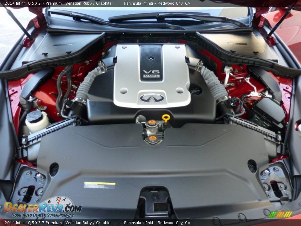 2014 Infiniti Q 50 3.7 Premium Venetian Ruby / Graphite Photo #26