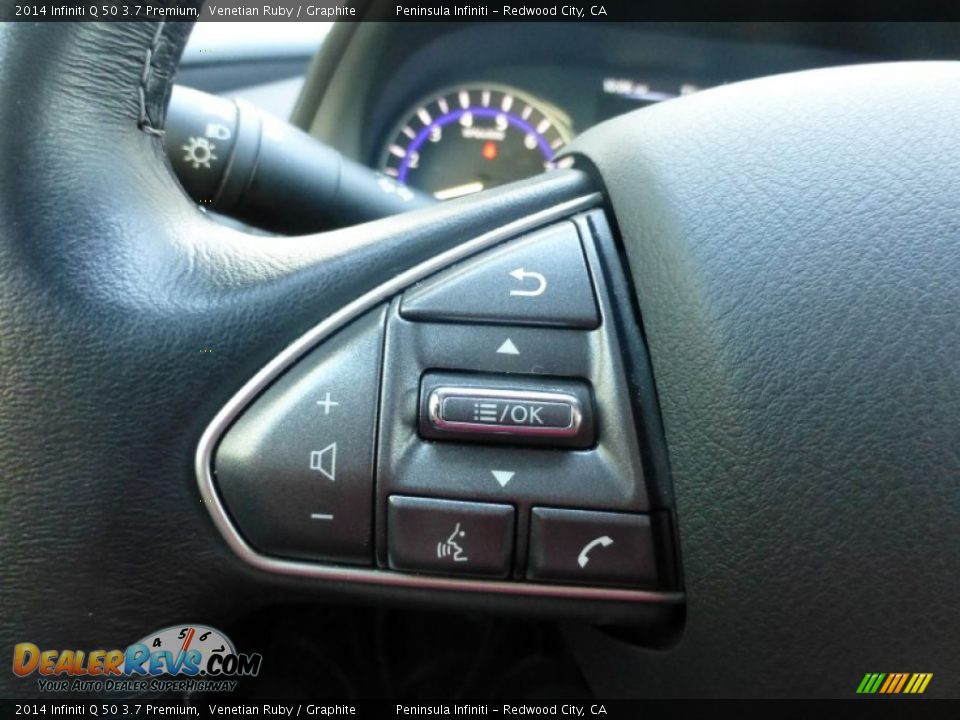 2014 Infiniti Q 50 3.7 Premium Venetian Ruby / Graphite Photo #27