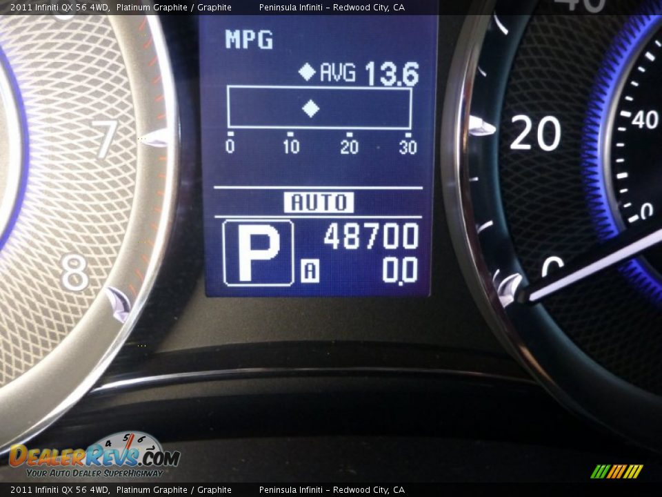 2011 Infiniti QX 56 4WD Platinum Graphite / Graphite Photo #10