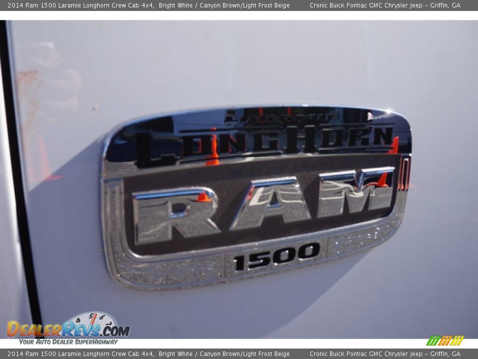 2014 Ram 1500 Laramie Longhorn Crew Cab 4x4 Bright White / Canyon Brown/Light Frost Beige Photo #13