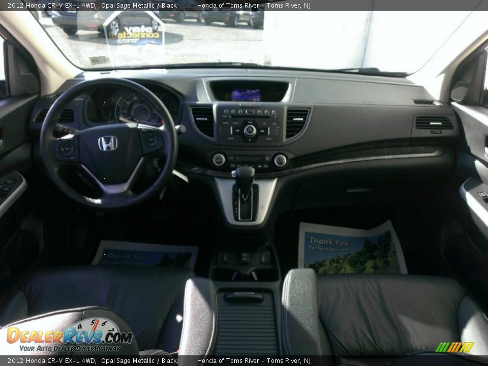 2012 Honda CR-V EX-L 4WD Opal Sage Metallic / Black Photo #14