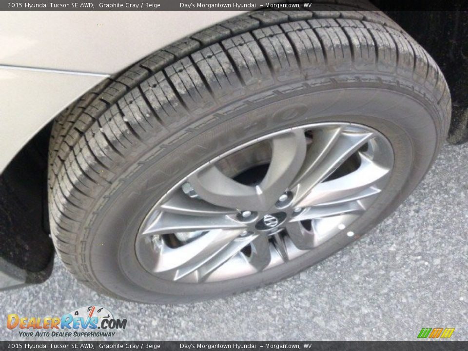 2015 Hyundai Tucson SE AWD Graphite Gray / Beige Photo #9