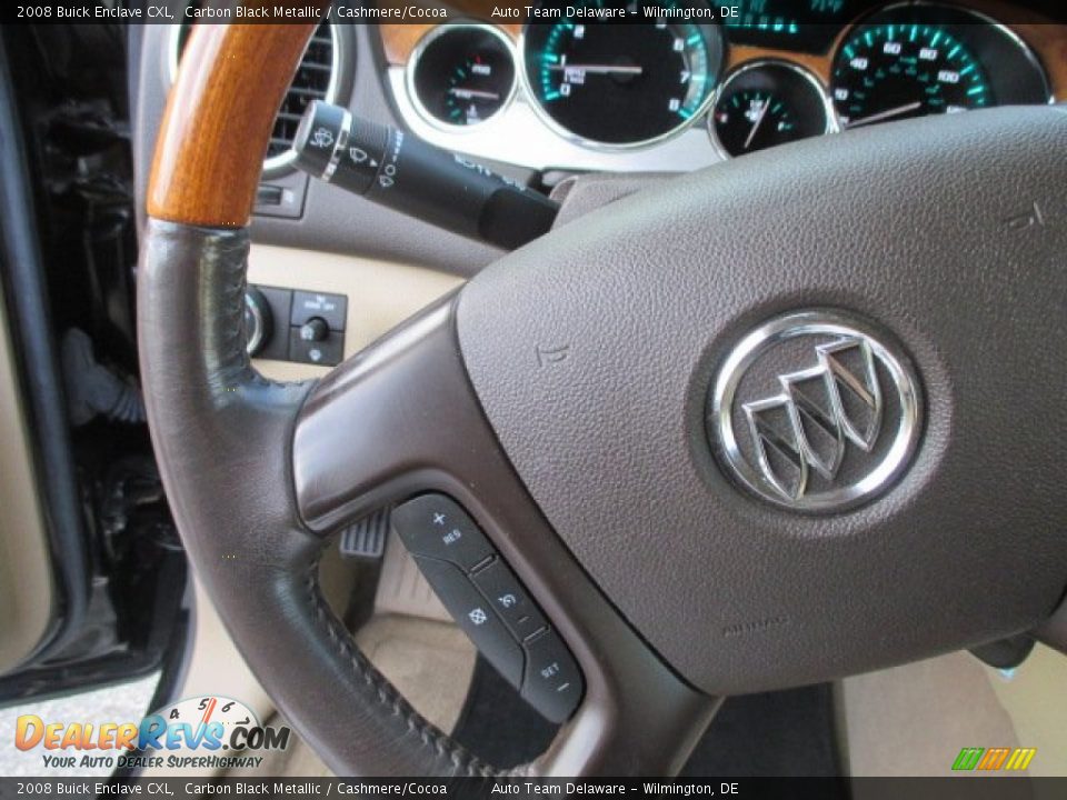 2008 Buick Enclave CXL Carbon Black Metallic / Cashmere/Cocoa Photo #28