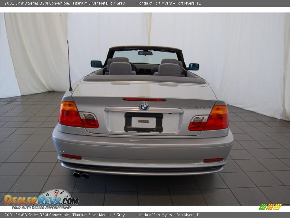 2001 BMW 3 Series 330i Convertible Titanium Silver Metallic / Grey Photo #7