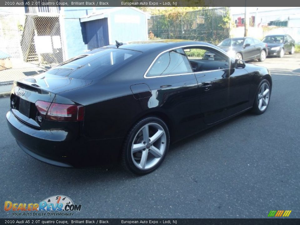 2010 Audi A5 2.0T quattro Coupe Brilliant Black / Black Photo #4