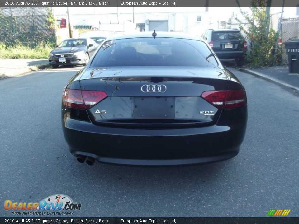 2010 Audi A5 2.0T quattro Coupe Brilliant Black / Black Photo #5