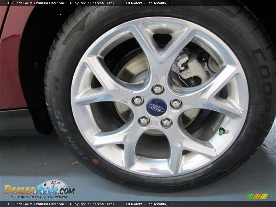 2014 Ford Focus Titanium Hatchback Ruby Red / Charcoal Black Photo #4