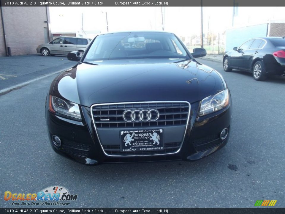 2010 Audi A5 2.0T quattro Coupe Brilliant Black / Black Photo #7