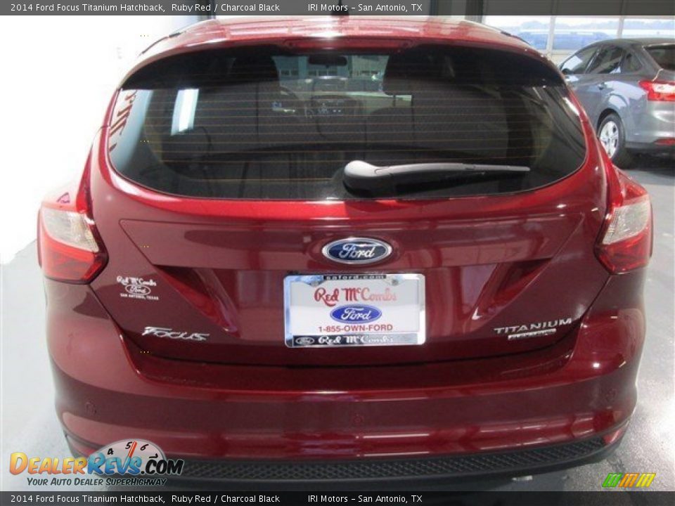 2014 Ford Focus Titanium Hatchback Ruby Red / Charcoal Black Photo #5