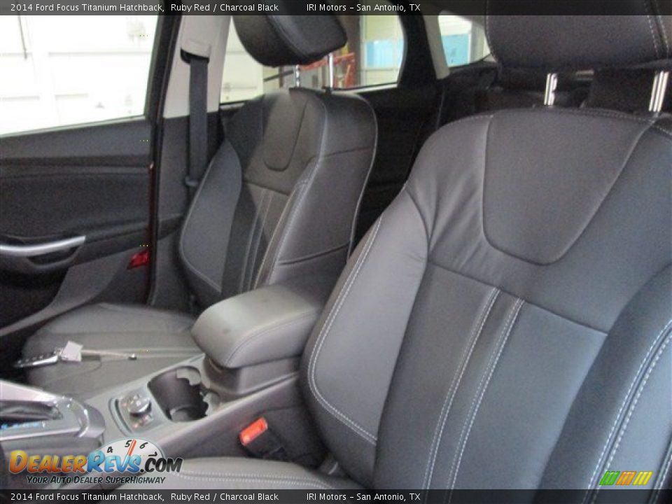 2014 Ford Focus Titanium Hatchback Ruby Red / Charcoal Black Photo #9