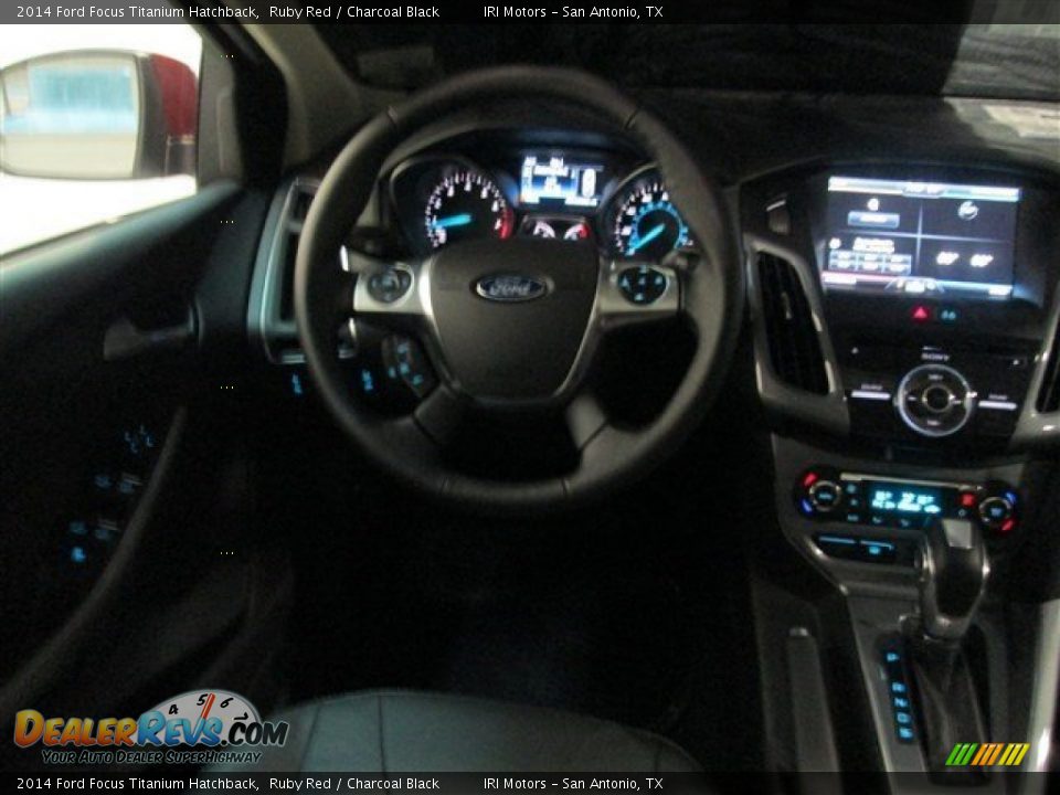 2014 Ford Focus Titanium Hatchback Ruby Red / Charcoal Black Photo #11