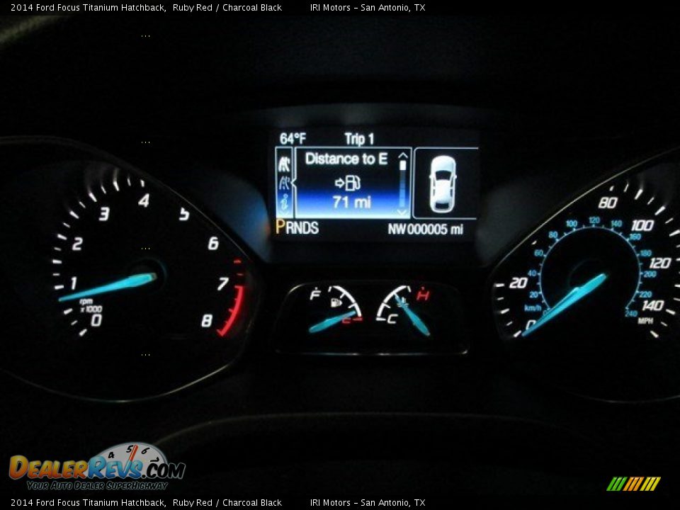 2014 Ford Focus Titanium Hatchback Ruby Red / Charcoal Black Photo #21