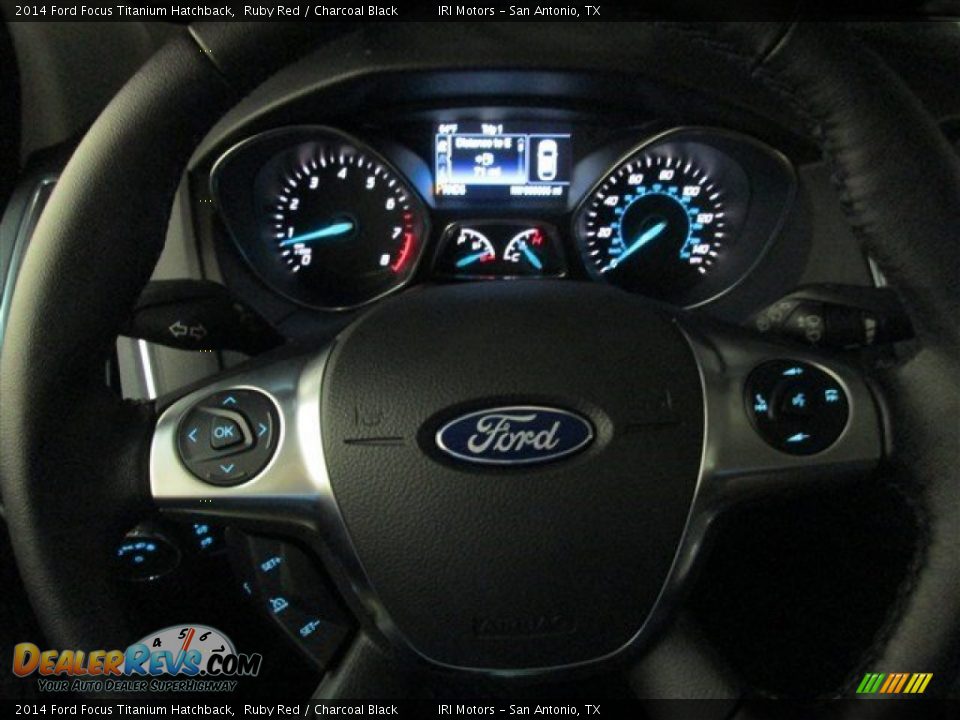 2014 Ford Focus Titanium Hatchback Ruby Red / Charcoal Black Photo #22