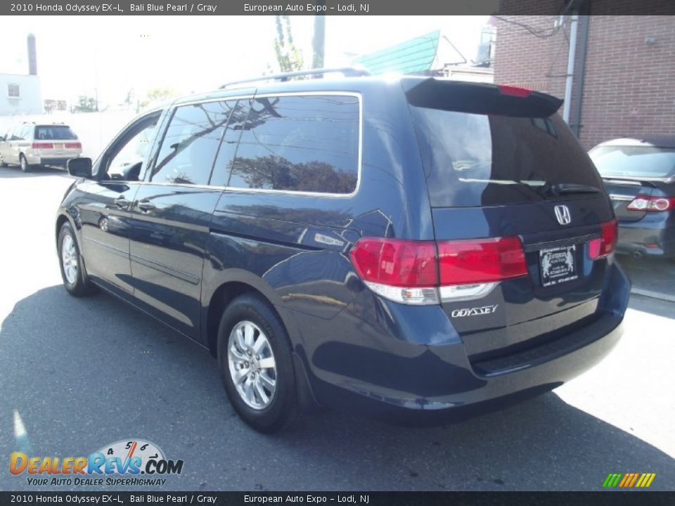 2010 Honda Odyssey EX-L Bali Blue Pearl / Gray Photo #3