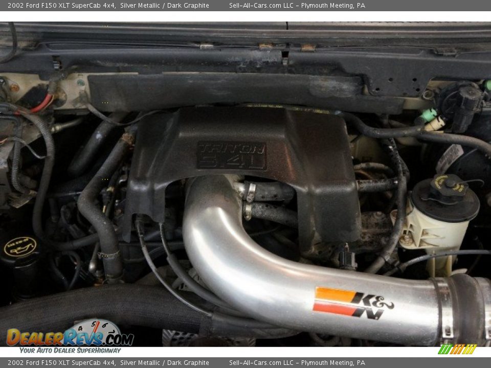 2002 Ford F150 XLT SuperCab 4x4 Silver Metallic / Dark Graphite Photo #31