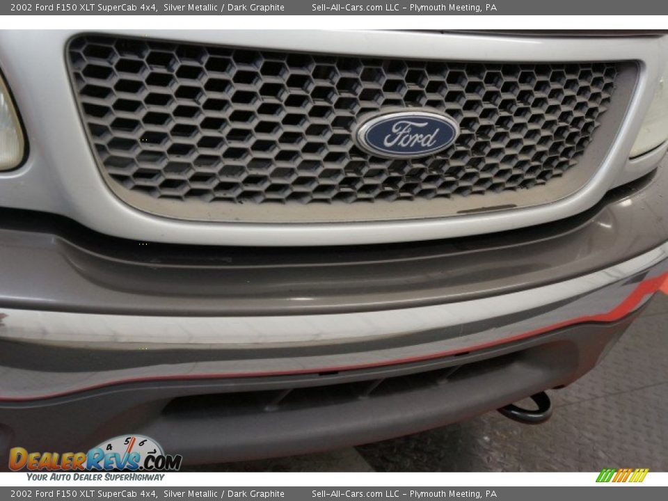 2002 Ford F150 XLT SuperCab 4x4 Silver Metallic / Dark Graphite Photo #34