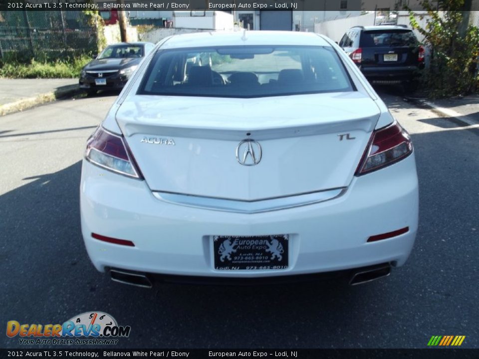2012 Acura TL 3.5 Technology Bellanova White Pearl / Ebony Photo #7