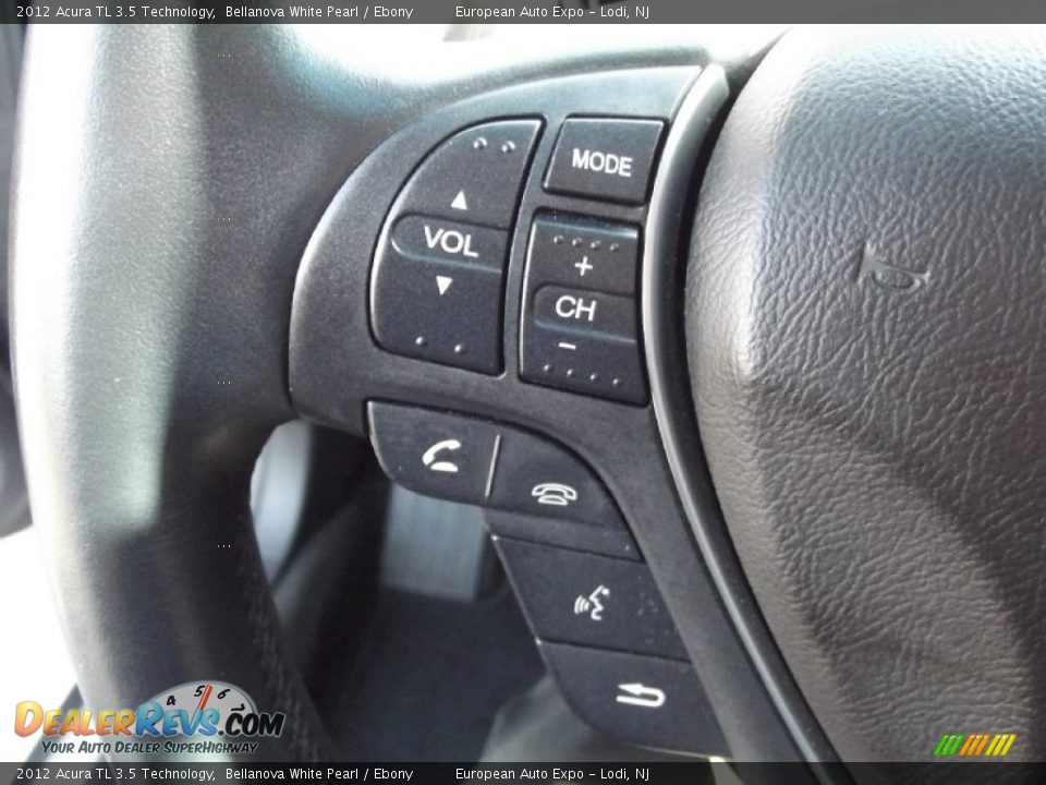 2012 Acura TL 3.5 Technology Bellanova White Pearl / Ebony Photo #24