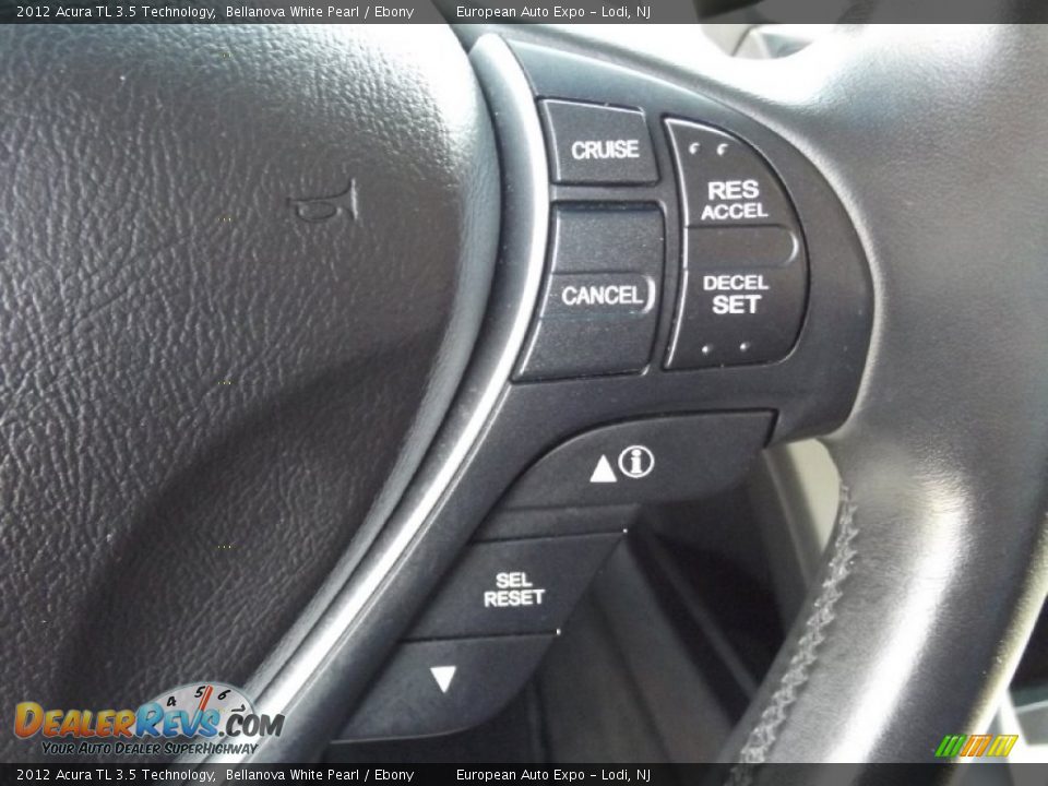 2012 Acura TL 3.5 Technology Bellanova White Pearl / Ebony Photo #25